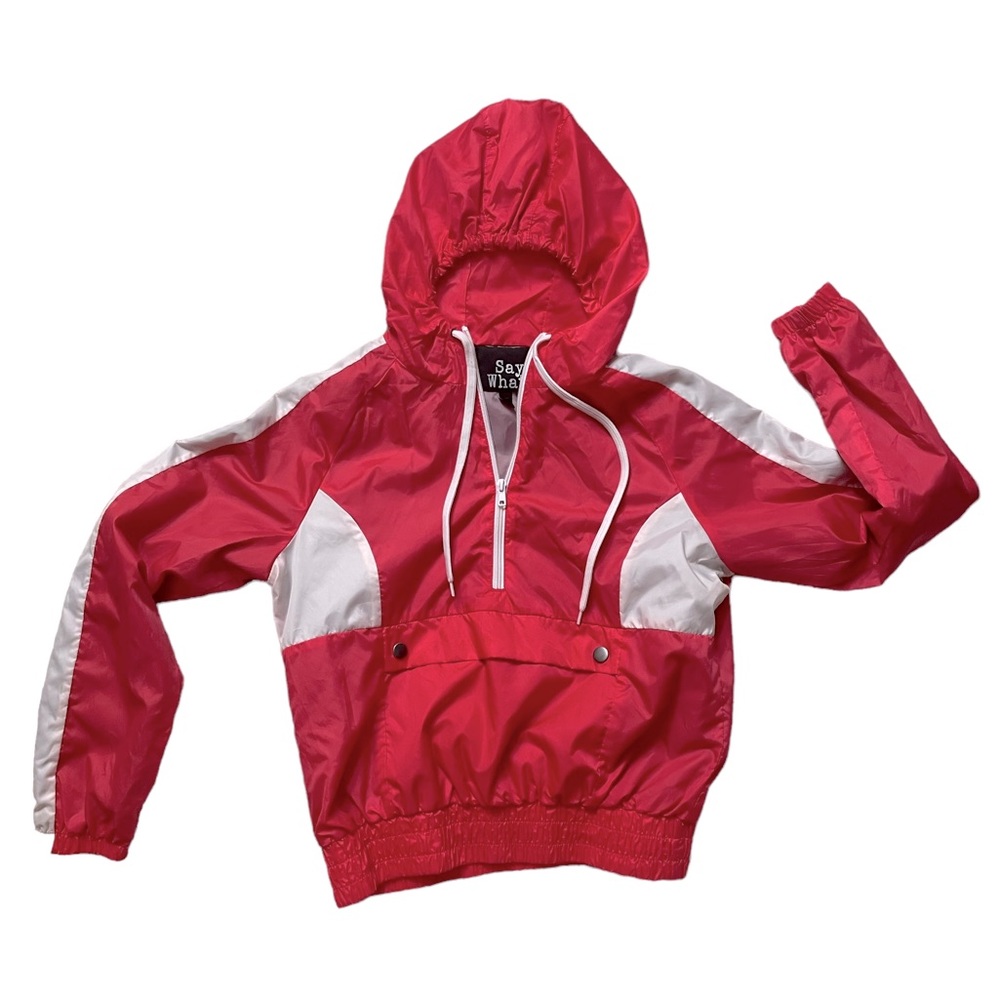 Hot Pink Windbreaker Pullover